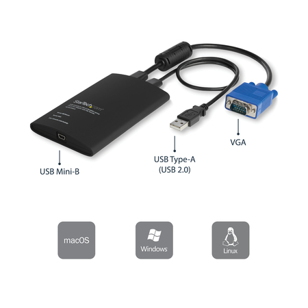 Startech.Com Portable KVM Console - VGA USB Crash Cart Adapter, 299537530 NOTECONS02